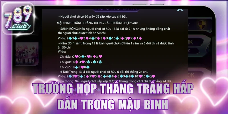Trường hợp thắng trắng hấp dẫn trong Mậu Binh