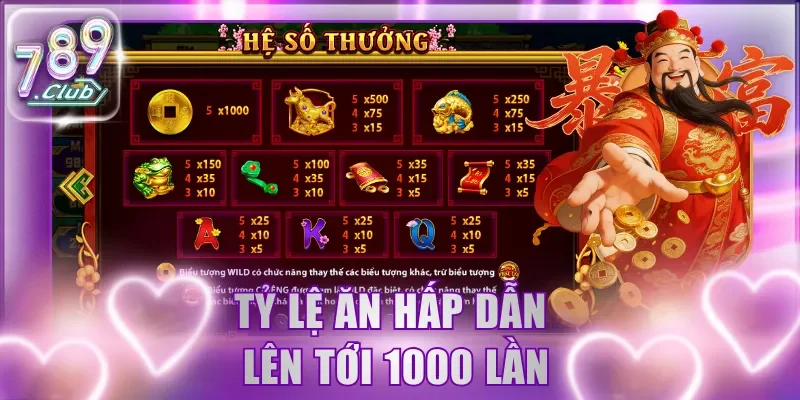 Tỷ lệ ăn hấp dẫn lên tới 1000 lần